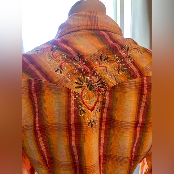 Panhandle Slim Ladies Western Snap Shirt Medium - Picture 4 of 7